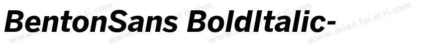 BentonSans BoldItalic字体转换